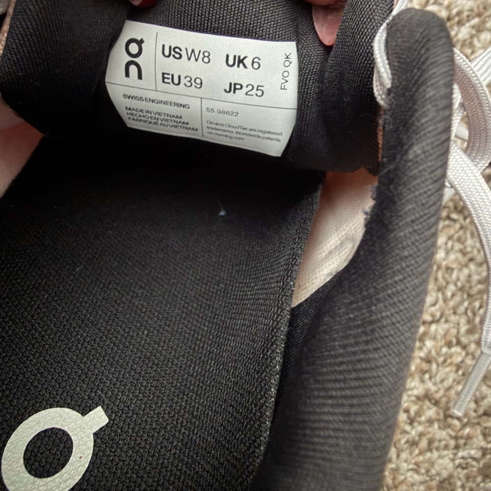 On Running Women's Athletic Shoes - Peach and Orange - Picture 7 of 7